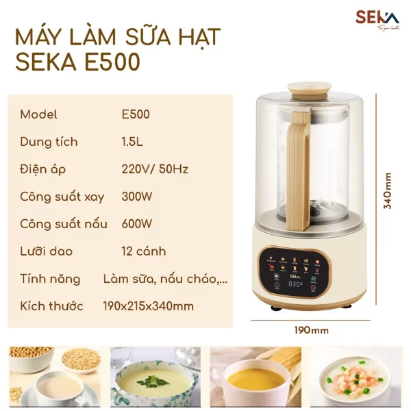 máy làm sữa hạt Seka E500 1